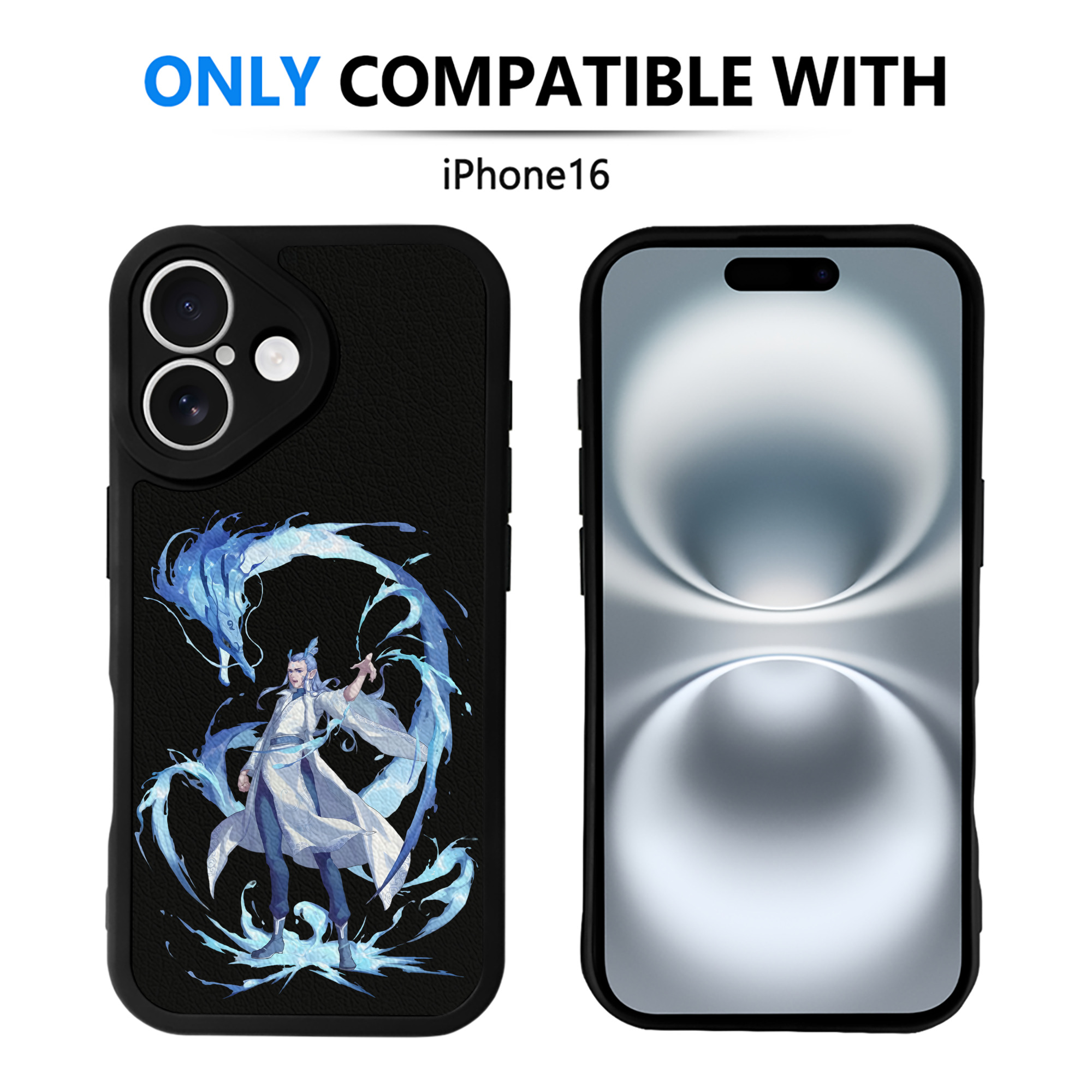（画像用） Ne Zha 2 ナタ 魔童の大暴れ 【iPhone 16シリーズ対応】シリコンスマホケース（レザー調） 材質：シリコン